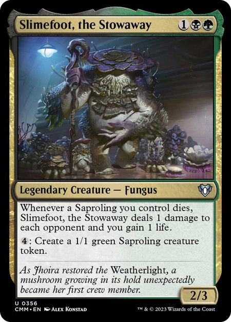 Slimefoot, the Stowaway - Commander Masters Magic: The Gathering trading card