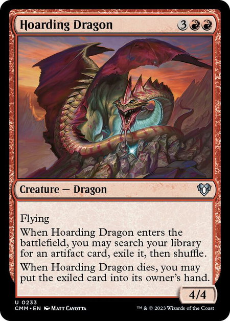 Hoarding Dragon - Commander Masters Magic: The Gathering trading card