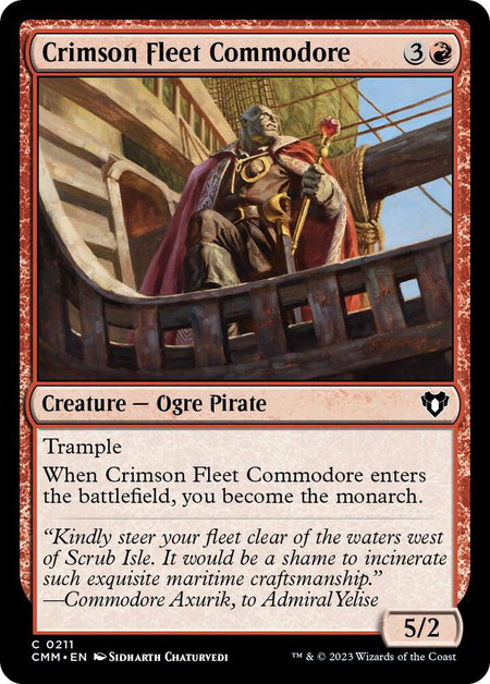 Crimson Fleet Commodore - Commander Masters Magic: The Gathering trading card