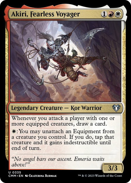 Akiri, Fearless Voyager - Commander Masters Magic: The Gathering trading card