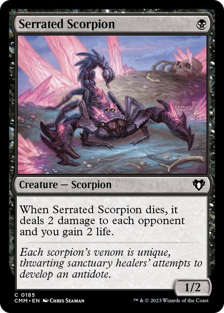 Serrated Scorpion - Commander Masters Magic: The Gathering trading card