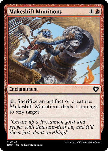 Makeshift Munitions - Commander Masters Magic: The Gathering trading card