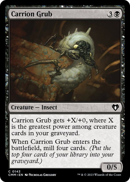 Carrion Grub - Commander Masters Magic: The Gathering trading card