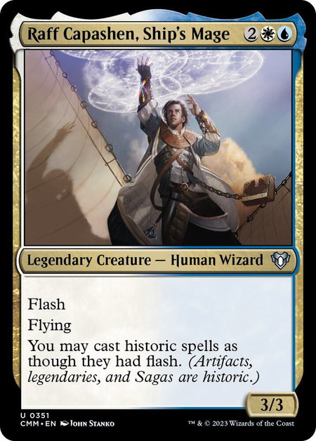 Raff Capashen, Ship's Mage - Commander Masters Magic: The Gathering trading card