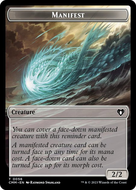Manifest // Eldrazi Scion Double-Sided Token - Commander Masters Magic: The Gathering trading card