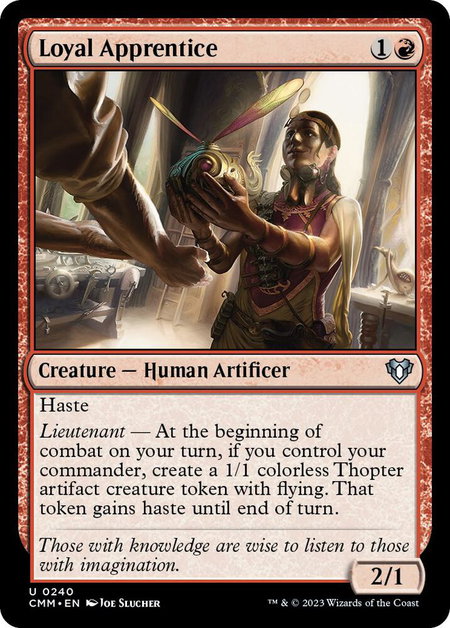 Loyal Apprentice - Commander Masters Magic: The Gathering trading card