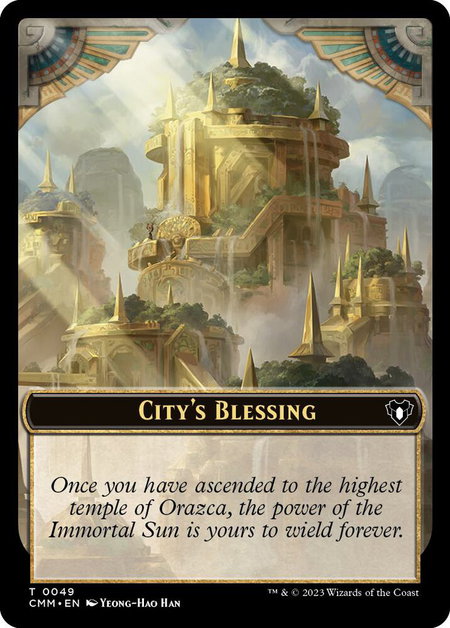 City's Blessing // Construct (0041) Double-Sided Token - Commander Masters Magic: The Gathering trading card