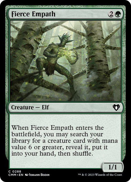 Fierce Empath - Commander Masters Magic: The Gathering trading card