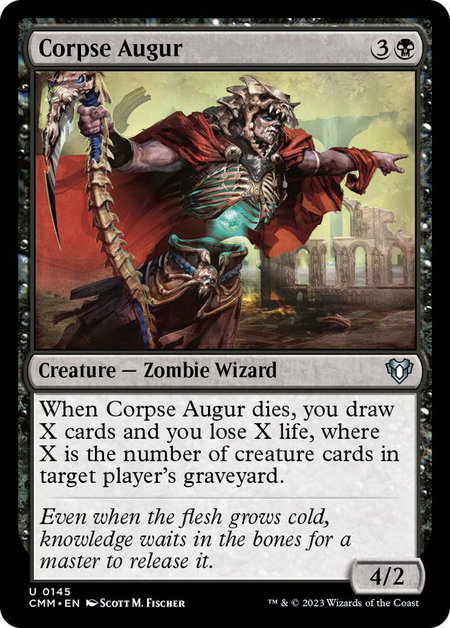 Corpse Augur - Commander Masters Magic: The Gathering trading card