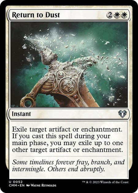 Return to Dust - Commander Masters Magic: The Gathering trading card