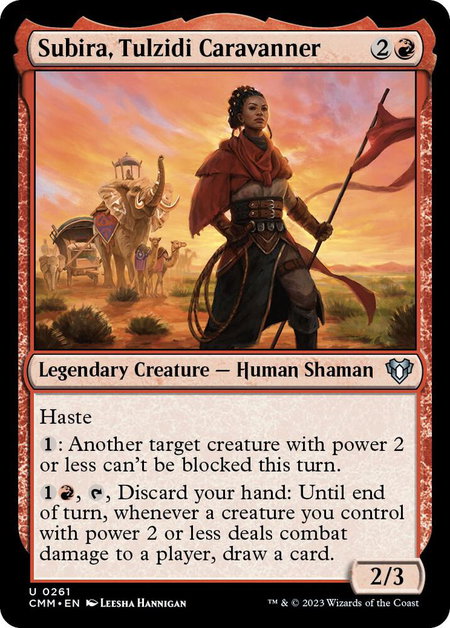 Subira, Tulzidi Caravanner - Commander Masters Magic: The Gathering trading card