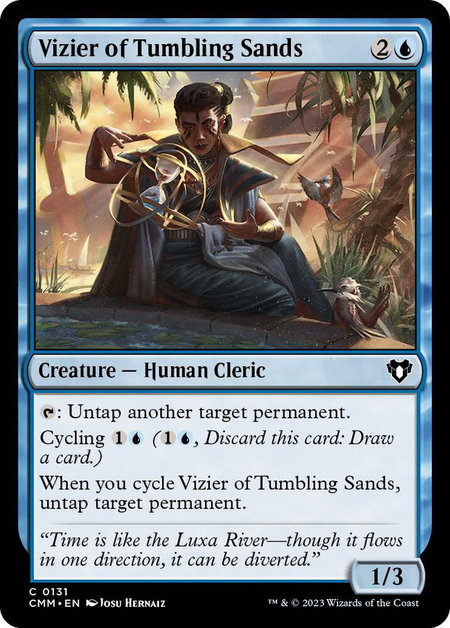 Vizier of Tumbling Sands - Commander Masters Magic: The Gathering trading card