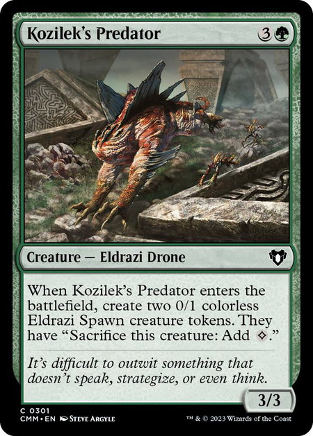 Kozilek's Predator - Commander Masters Magic: The Gathering trading card
