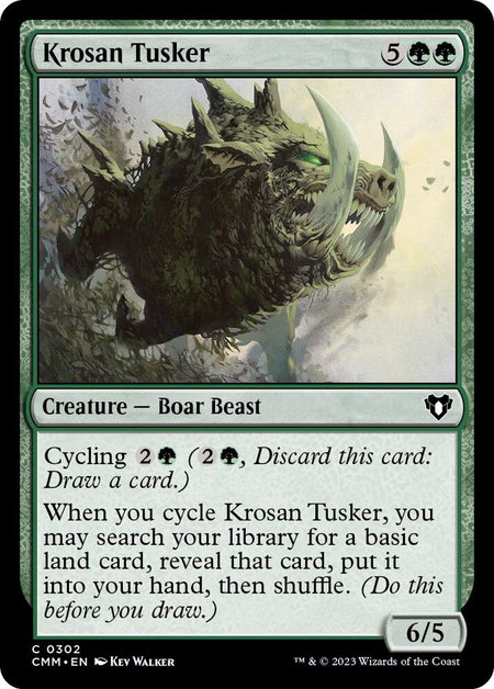 Krosan Tusker - Commander Masters Magic: The Gathering trading card