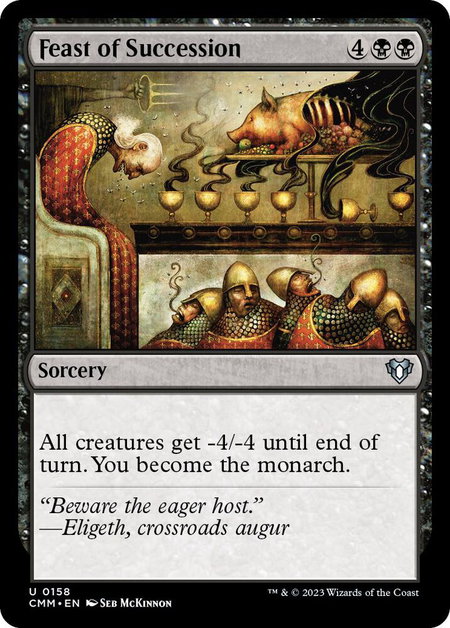 Feast of Succession - Commander Masters Magic: The Gathering trading card