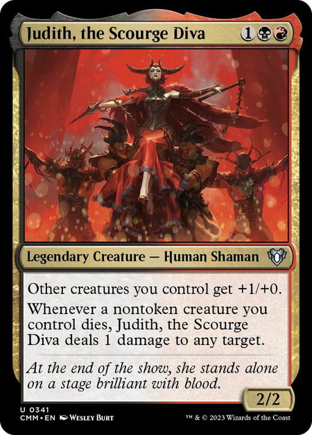 Judith, the Scourge Diva - Commander Masters Magic: The Gathering trading card