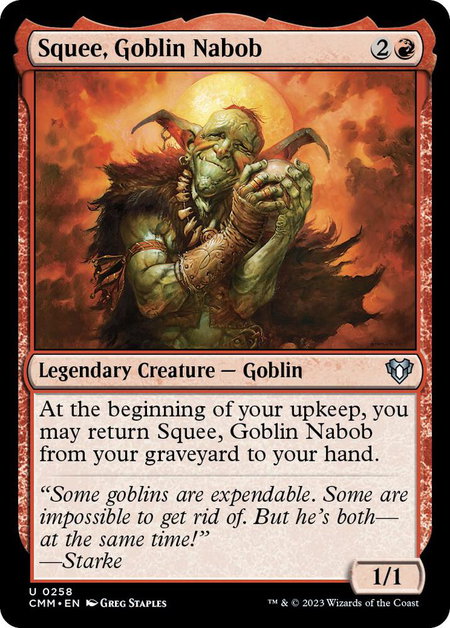 Squee, Goblin Nabob - Commander Masters Magic: The Gathering trading card