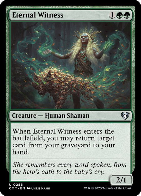 Eternal Witness - Commander Masters Magic: The Gathering trading card