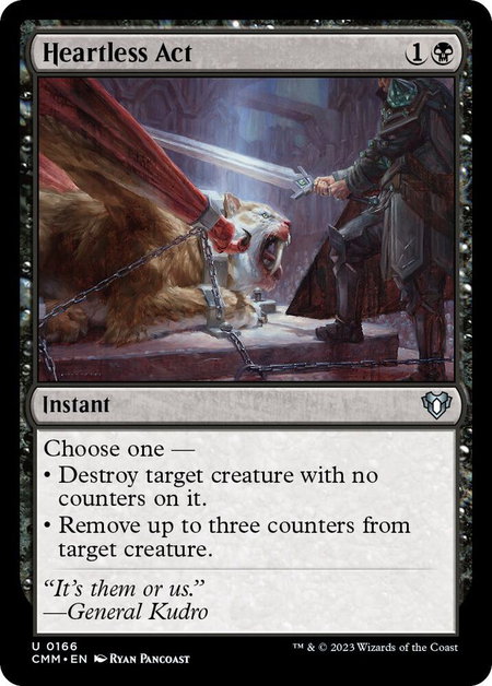 Heartless Act - Commander Masters Magic: The Gathering trading card