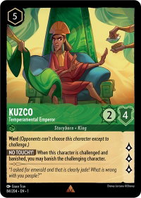 Kuzco - Temperamental Emperor - The First Chapter (1) #84/204 - Rare Disney Lorcana Trading Card