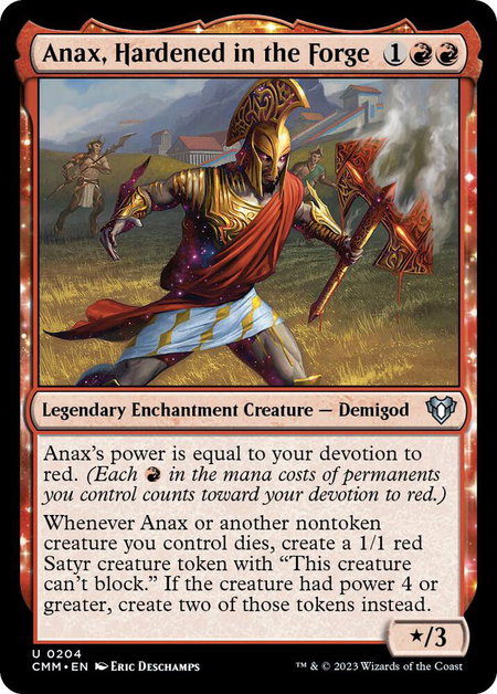 Anax, Hardened in the Forge - Commander Masters Magic: The Gathering trading card