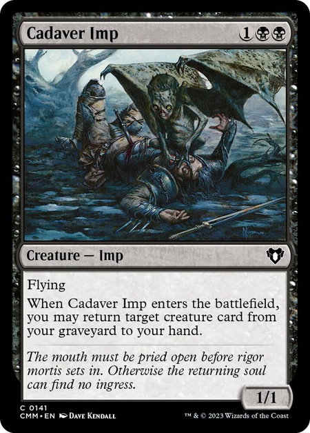 Cadaver Imp - Commander Masters Magic: The Gathering trading card