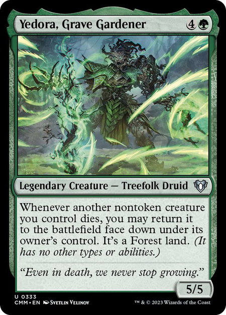 Yedora, Grave Gardener - Commander Masters Magic: The Gathering trading card
