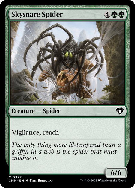 Skysnare Spider - Commander Masters Magic: The Gathering trading card