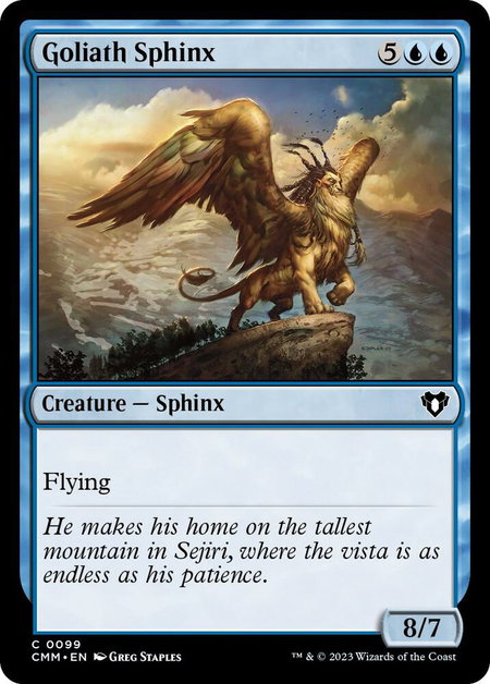 Goliath Sphinx - Commander Masters Magic: The Gathering trading card
