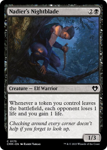 Nadier's Nightblade - Commander Masters Magic: The Gathering trading card