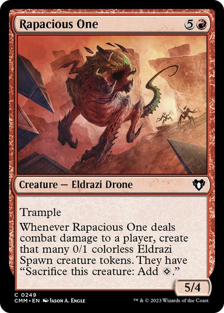 Rapacious One - Commander Masters Magic: The Gathering trading card