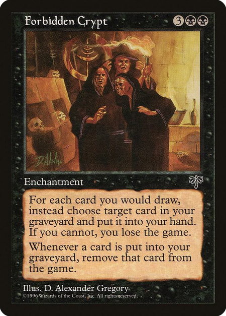 Forbidden Crypt - Mirage Magic: The Gathering trading card