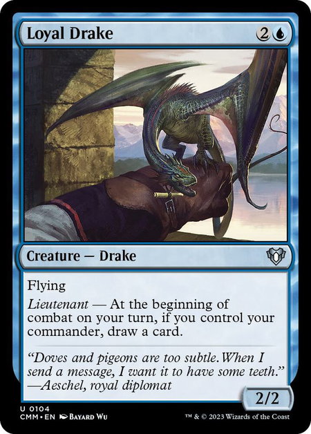 Loyal Drake - Commander Masters Magic: The Gathering trading card