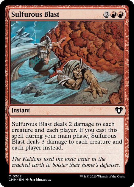 Sulfurous Blast - Commander Masters Magic: The Gathering trading card