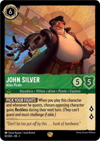 John Silver - Alien Pirate - The First Chapter (1) #82/204 - Legendary Disney Lorcana Trading Card