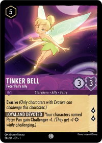Tinker Bell - Peter Pan's Ally - The First Chapter (1) #58/204 - Common Disney Lorcana Trading Card