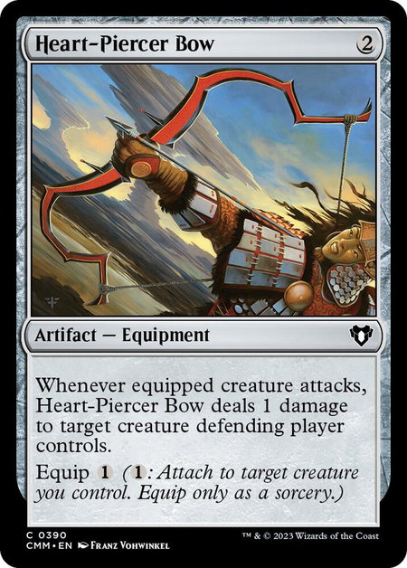 Heart-Piercer Bow - Commander Masters Magic: The Gathering trading card
