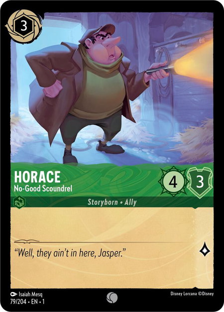 Horace - No-Good Scoundrel - The First Chapter Disney Lorcana trading card