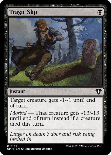 Tragic Slip - Commander Masters Magic: The Gathering trading card