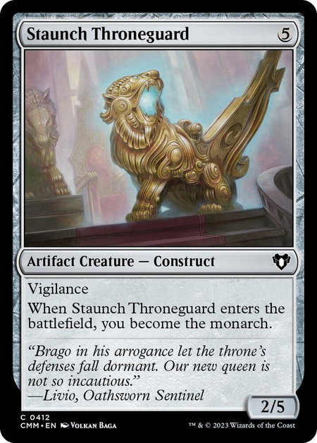 Staunch Throneguard - Commander Masters Magic: The Gathering trading card