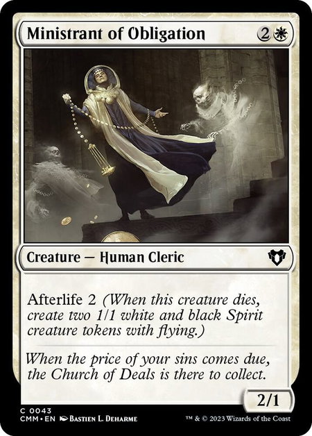 Ministrant of Obligation - Commander Masters Magic: The Gathering trading card