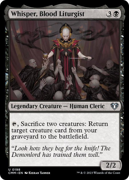 Whisper, Blood Liturgist - Commander Masters Magic: The Gathering trading card