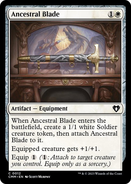 Ancestral Blade - Commander Masters Magic: The Gathering trading card