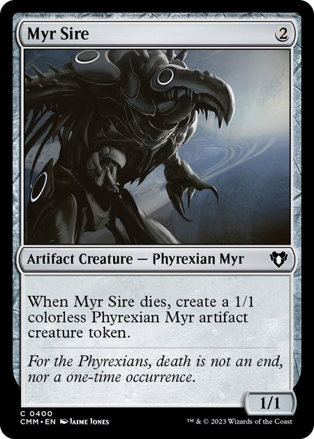 Myr Sire - Commander Masters Magic: The Gathering trading card