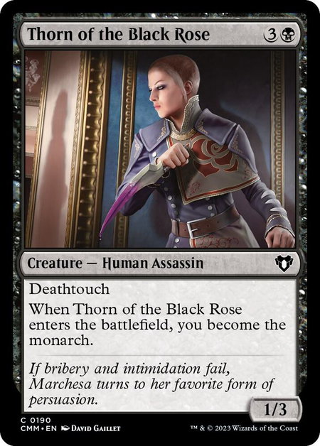 Thorn of the Black Rose - Commander Masters Magic: The Gathering trading card