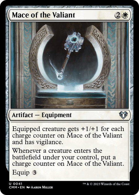 Mace of the Valiant - Commander Masters Magic: The Gathering trading card
