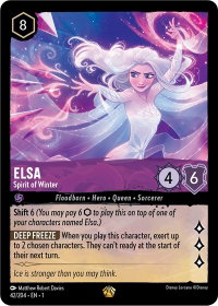 Elsa - Spirit of Winter - The First Chapter (1) #42/204 - Legendary Disney Lorcana Trading Card