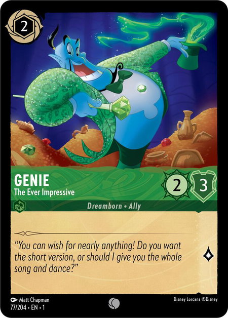 Genie - The Ever Impressive - The First Chapter Disney Lorcana trading card