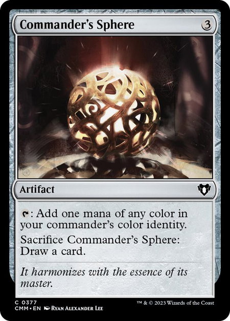 Commander's Sphere - Commander Masters Magic: The Gathering trading card