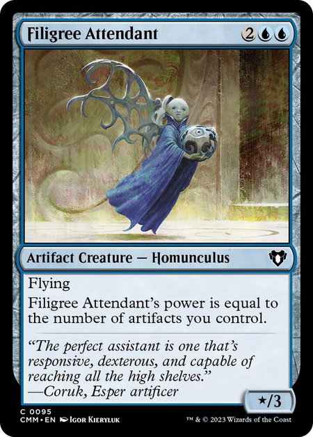 Filigree Attendant - Commander Masters Magic: The Gathering trading card